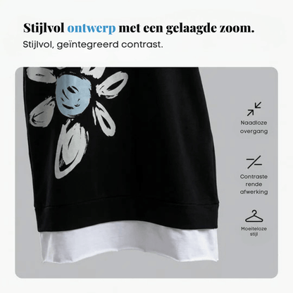 Heidi — Tweedelige Gebreide Bloemenjurk | 50% KORTING