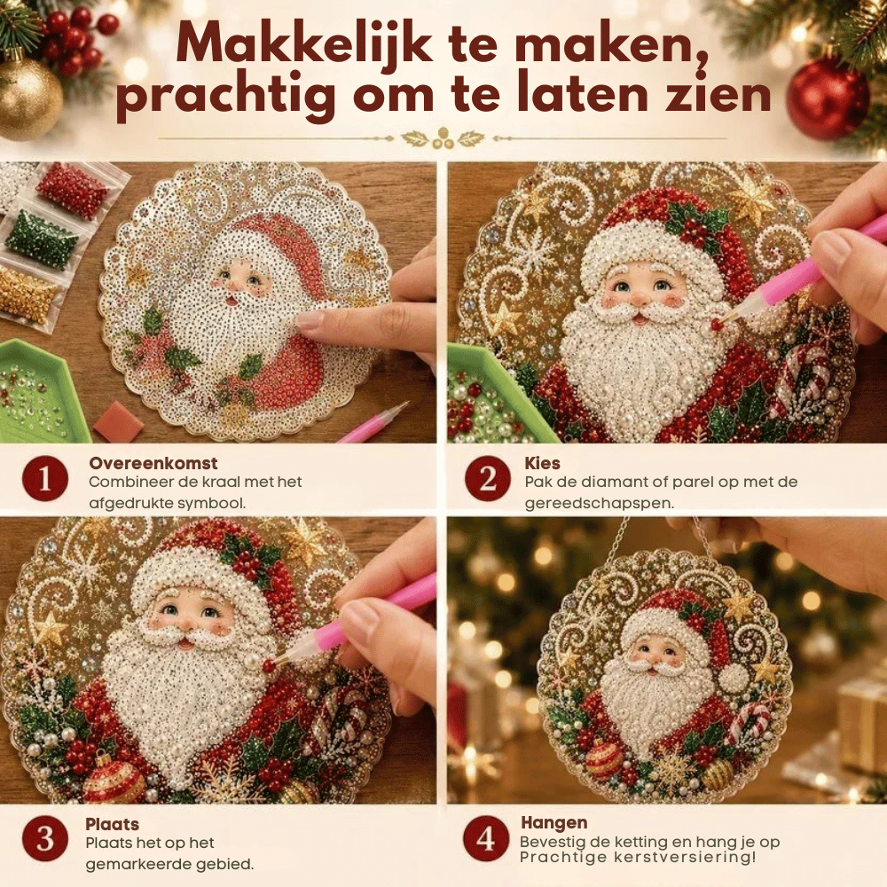 CrystalAura — DIY Kerstornament Sieradenset | 50% KORTING