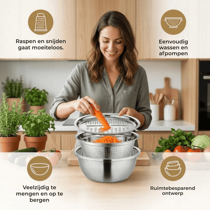 SwiftSlice Pro — Multifunctionele Keukenhulp | 50% KORTING