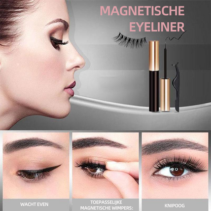 Wimpers voor magnetische eyeliner