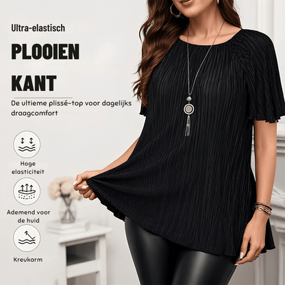 Maria — Geplooide Blouse in Grote Maten | 50% KORTING
