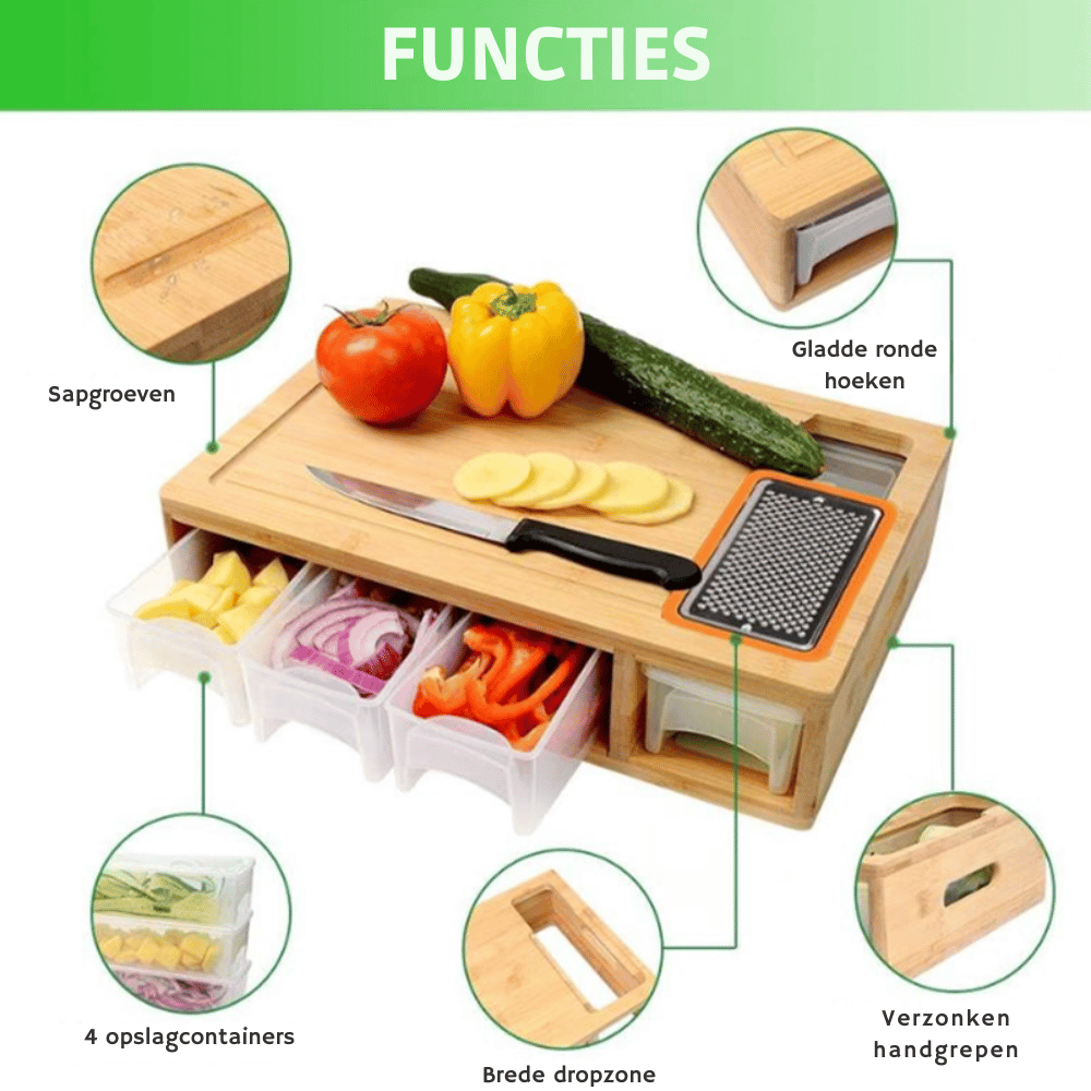 FreshNest — Bamboe Prep Station | 50% KORTING