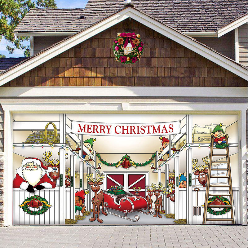 Sneeuw garage deur banner ornament