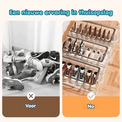 StrideBox — Transparante Schoenen Organizer | 1+1 GRATIS