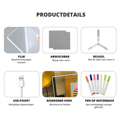 LumoCanvas – LED Creatief Schrijfbord | 50% KORTING
