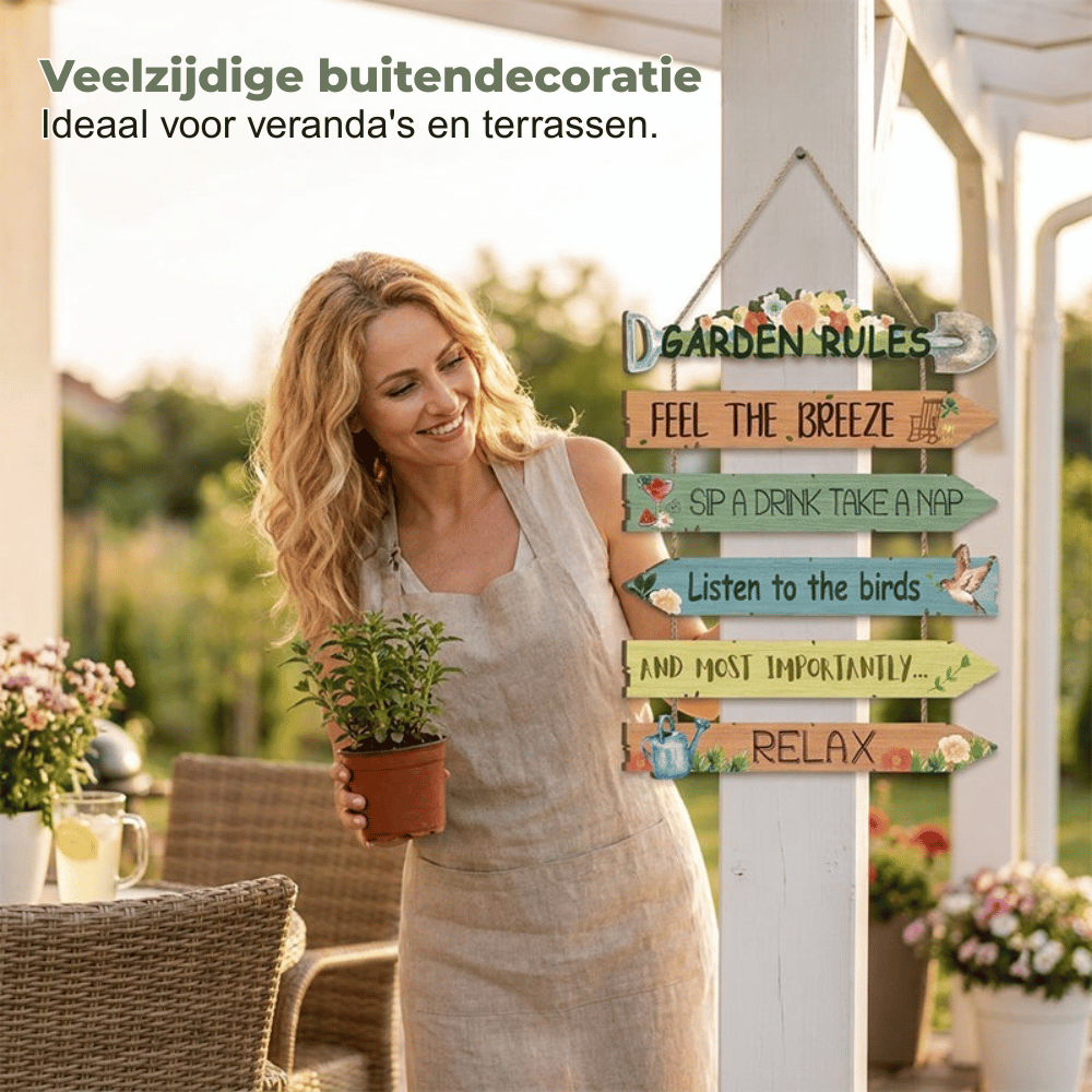 VerduraVibe — Rustiek Houten Tuinteken | 1+1 GRATIS