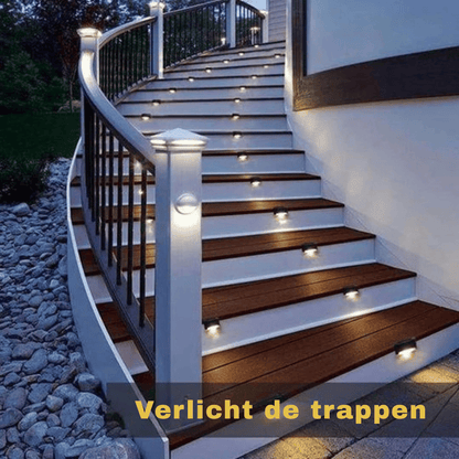 LumaTrail — Solar Terraslampen 4-delige Set | 50% KORTING