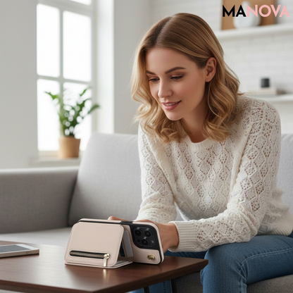 SafeCarry – PU-lederen RFID-beschermhoes met ritssluiting | 50% KORTING