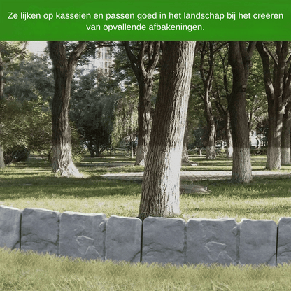 StoneEdge — 10 stuks Stijlvolle Gartenbegrenzing in Steenlook | 50% KORTING
