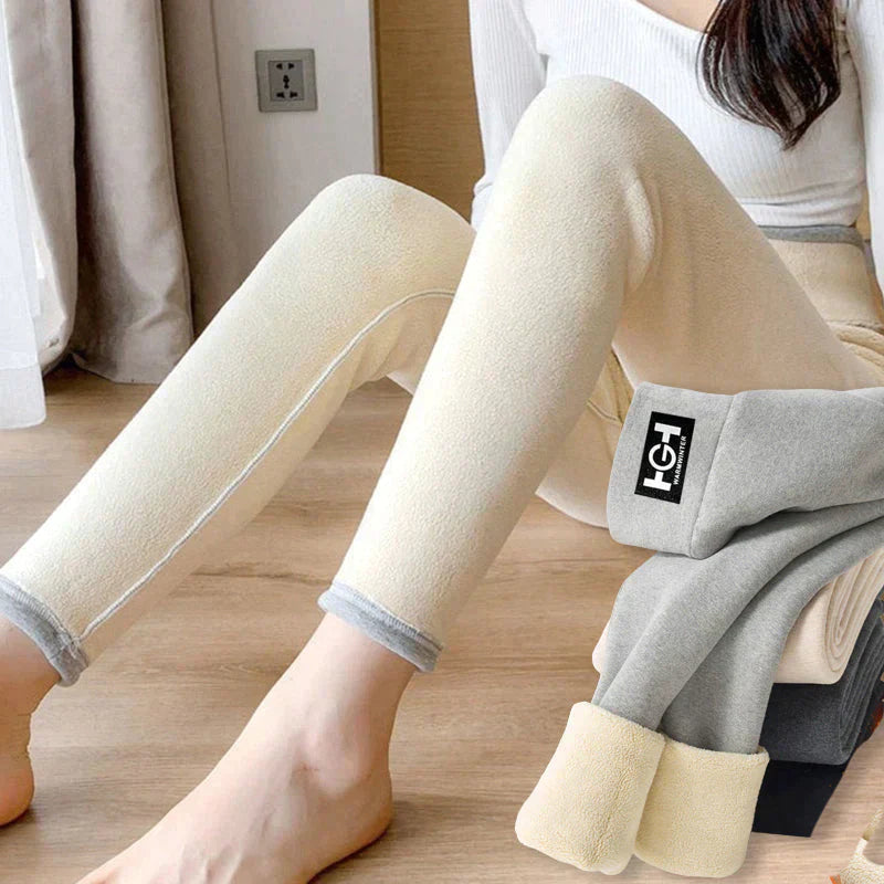 WarmFit – Dames slim-fit thermobroek in kasjmierlook