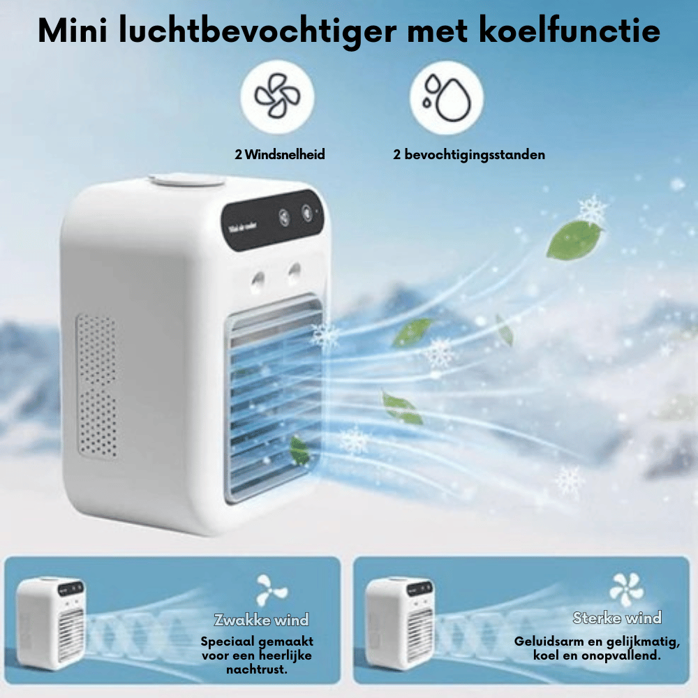BreezeNest — Draagbare Luchtkoeler | 50% KORTING