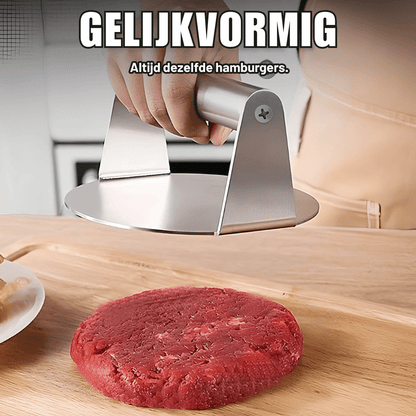 BurgerPress — Roestvrijstalen Vleespers | 1+1 GRATIS