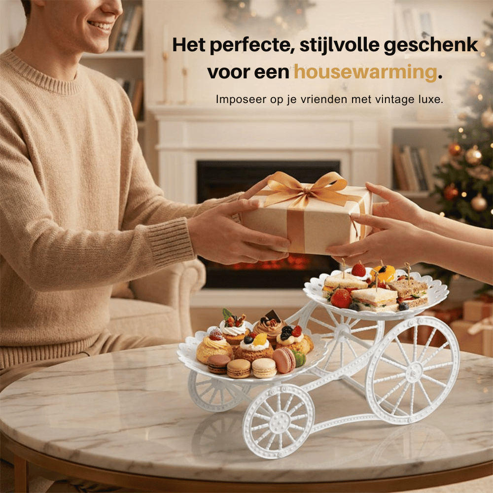 EleganceRack — Tweelaags Dessertstandaard | 1+1 GRATIS