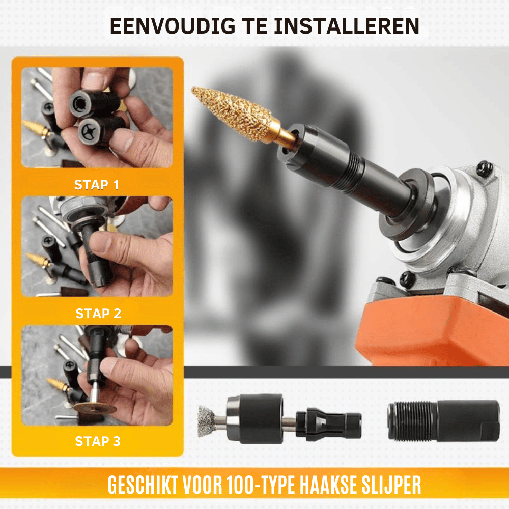 PowerGrip — Slijpmachine Adapter Tool | 1+1 GRATIS