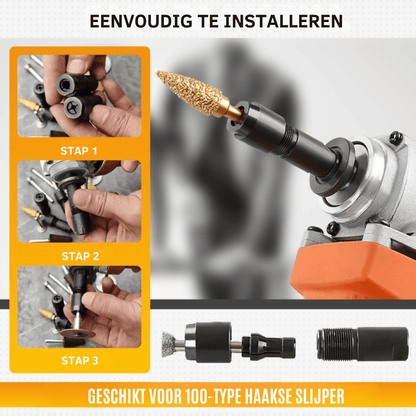 PowerGrip — Slijpmachine Adapter Tool | 1+1 GRATIS