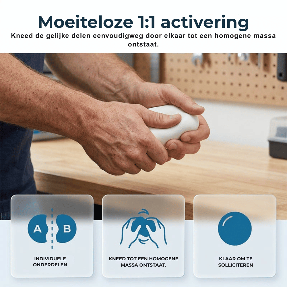 SteelBond Pro — Metaalreparatie Epoxy-Kneedmassa | 1+1 GRATIS