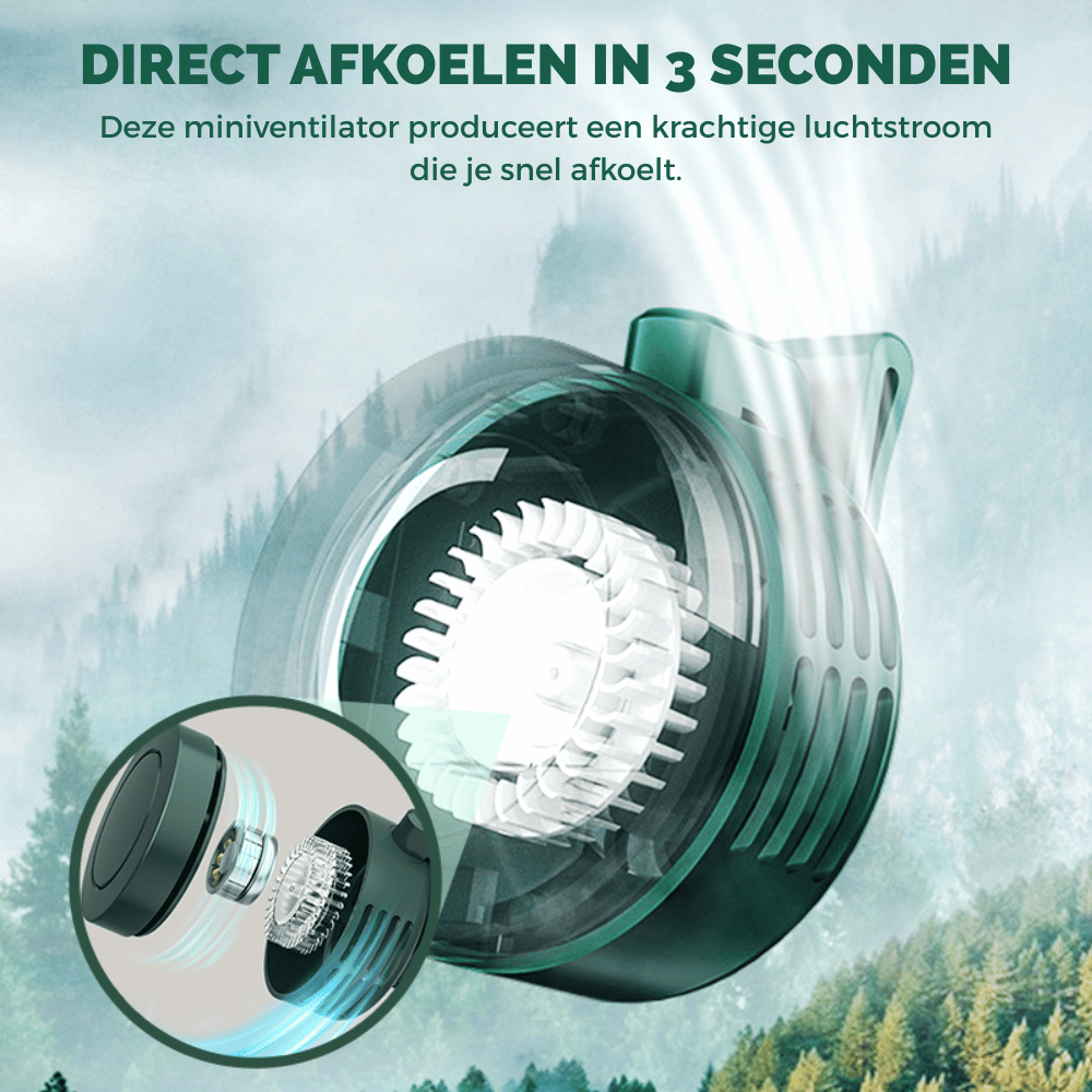 SparkBreeze — Draagbare Clipventilator | 50% KORTING