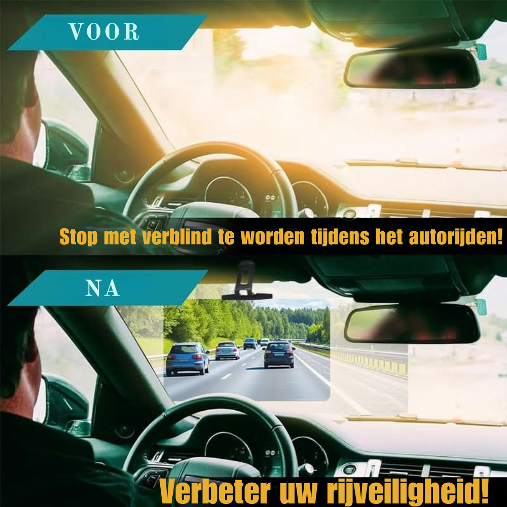 ClearView Drive – Anti-Glare Zonneklep | 50% KORTING