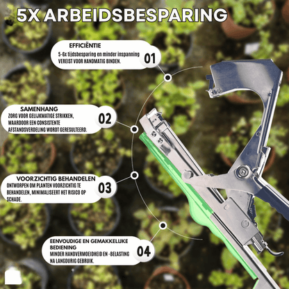 GreenBind — Professionele Plantenbinder Tapetool | 50% KORTING