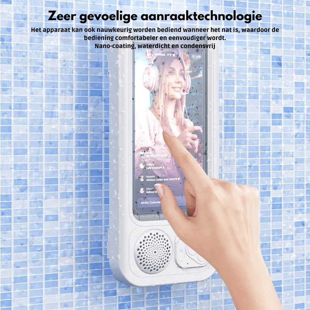 ShowerSoundShield — Waterdicht Telefoonhoesje | 50% KORTING