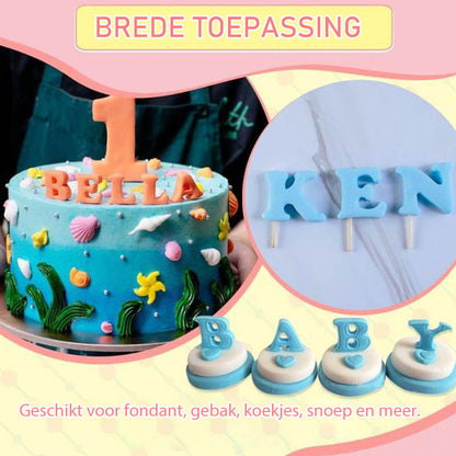 Fondant Taart Gereedschapsset afdrukken