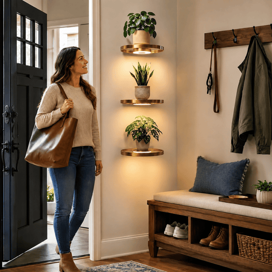 GlowingGold — LED Zwevend Plantenwandrek | 50% KORTING