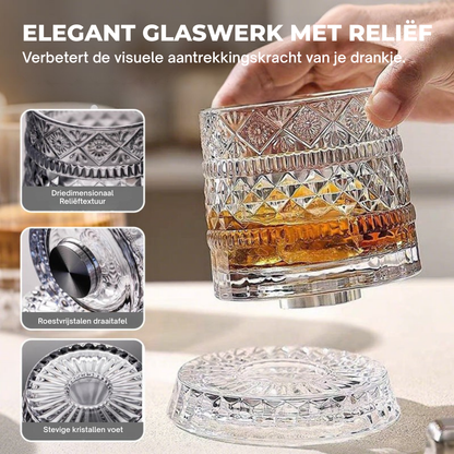 SpinGlass – Roterend Whiskeyglas | 1+1 GRATIS