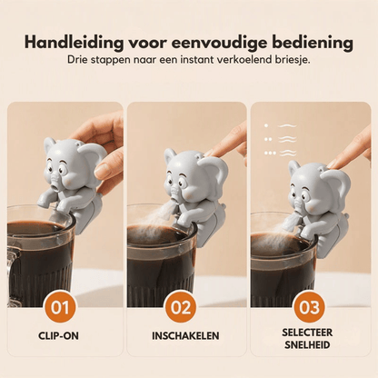 BreezeBuddy — Schattige Klem Mini Ventilator | 50% KORTING