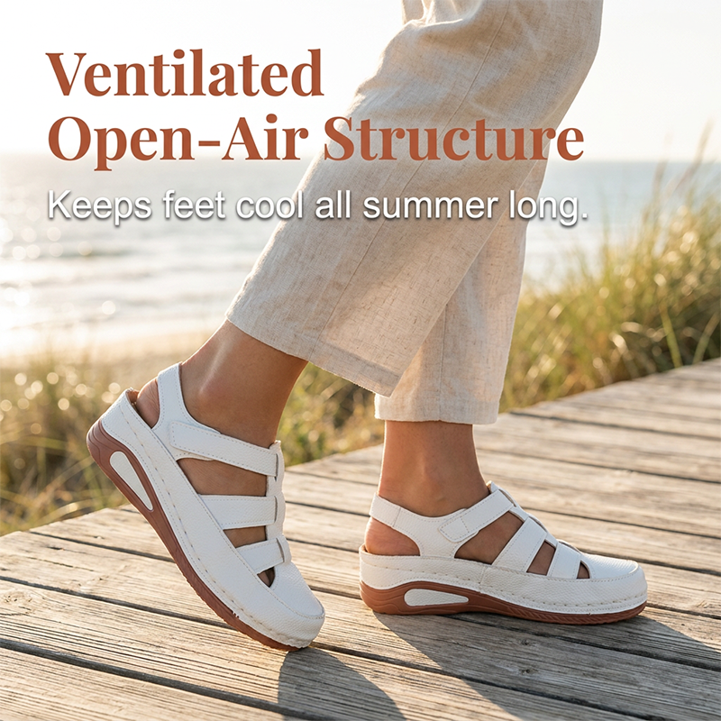 Liesel — Orthopedische Ademende Zomerschoenen met Klittenbandsluiting
