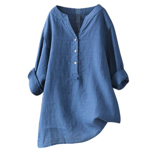 Heidi – Dames Casual Jurk met V-hals en Verstelbare Mouwen
