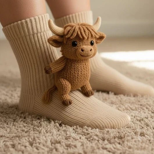 FluffyFeet – Ultra-lichte katoenmengsokken voor in huis met antislipzolen