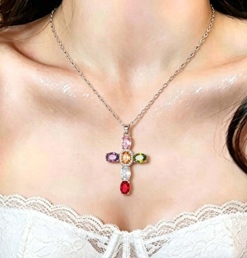 PrismAura Kruis Ketting — Ontsteek Directe Glamour