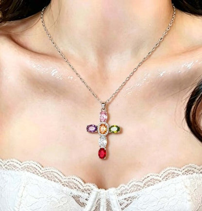 PrismAura Kruis Ketting — Ontsteek Directe Glamour