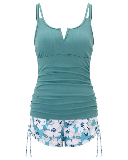 Fiona – Vrouwen Tweedelig Tankini Set voor een Platte Buik