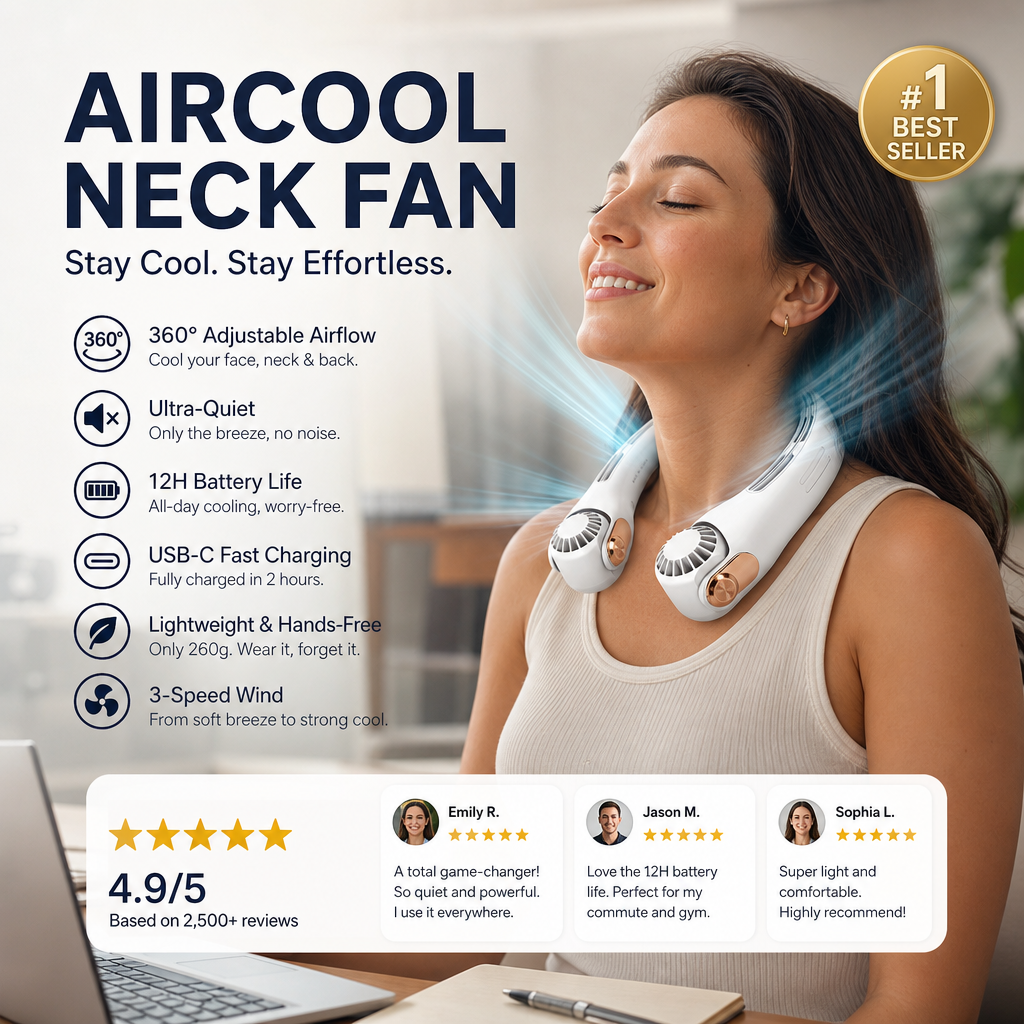 Neck Breeze Ventilator — Gepersonaliseerd Koelcomfort