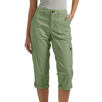 Heidi – Dames Capri Broek met Stretch en Praktische Zakjes