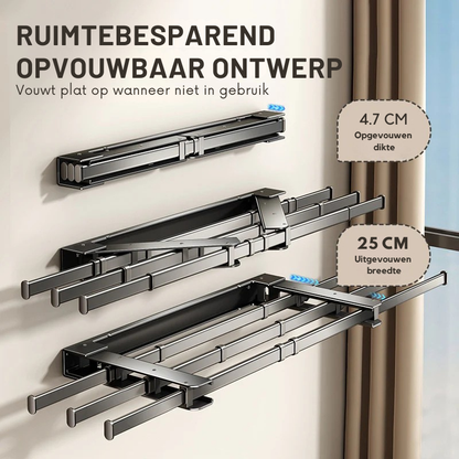 Homeplus – Opvouwbaar droogrek voor aan de muur | 50% KORTING