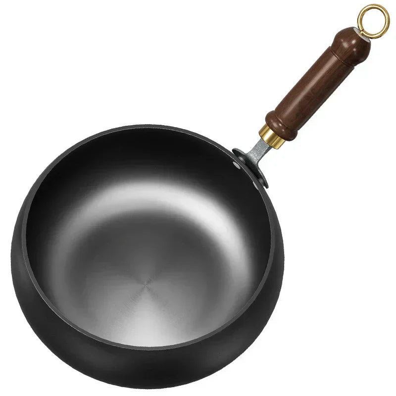 Premium Gesmede Stalen Wok – Ontketen de Meesterschap van Smaak