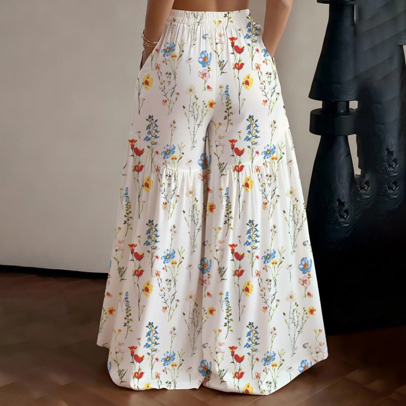 Lunara — Wijde Bloemenbroek | 50% KORTING