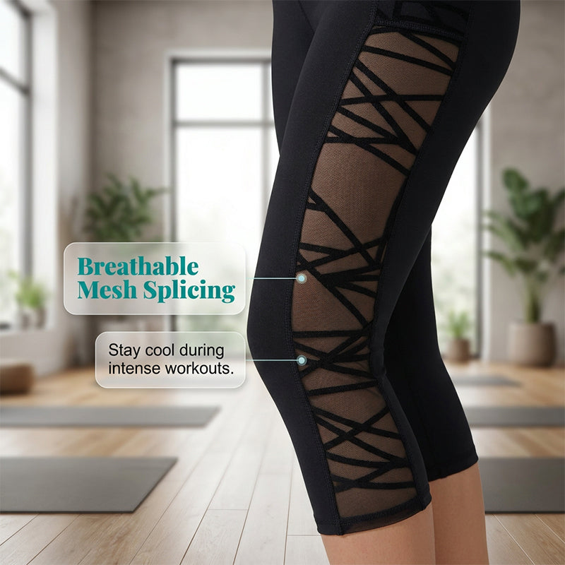 Maya – Ademend, Curve-Verhoger Yoga Leggings met Zakjes