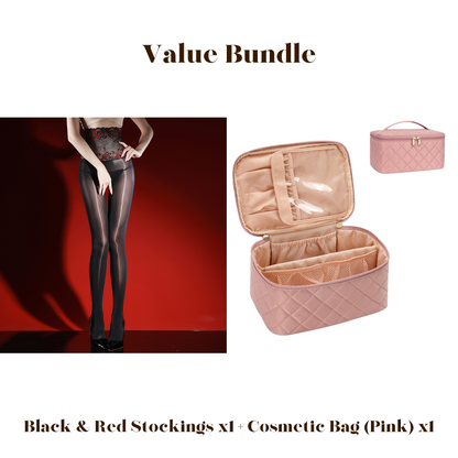 Rose – Hoge taille mesh kousen | 1+1 GRATIS
