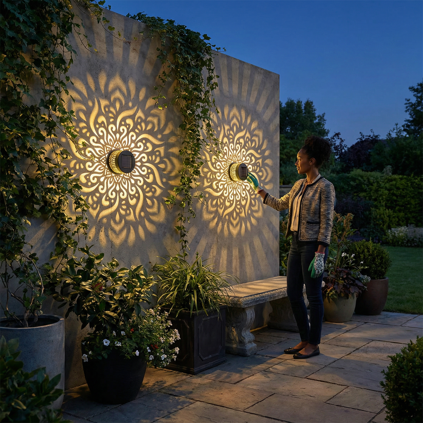 LumaMandala — Solar Projector Licht | 1+1 GRATIS