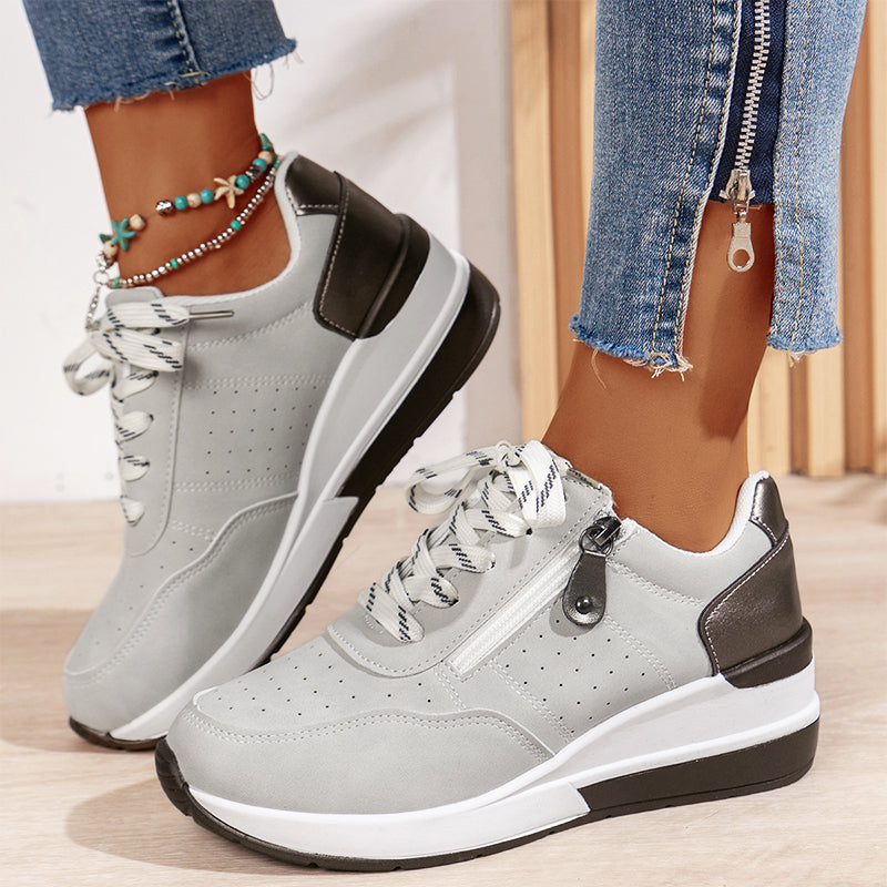 Laura – Casual Dames Sneakers met Plateau | 50% KORTING