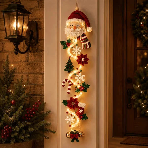 LuminaFest kerstdeurbekleding — warme gloed, instant magie