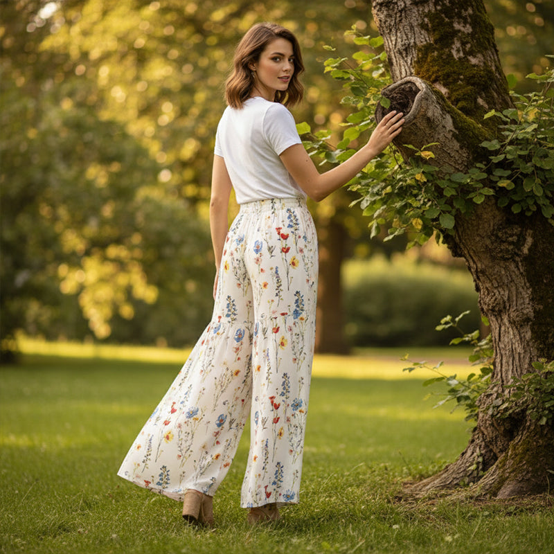 Lunara — Wijde Bloemenbroek | 50% KORTING