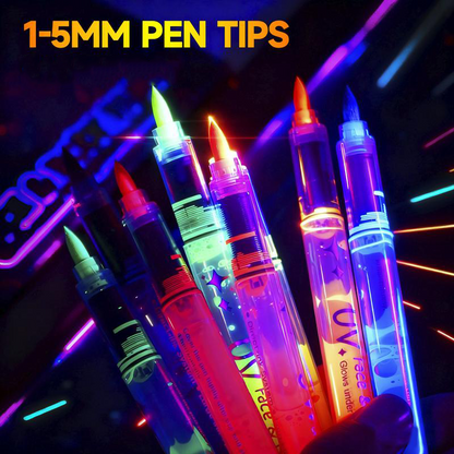 GlowBurst Marker 8-Kleuren Set — Ontsteek een Gedurfde Nachtleven Sfeer