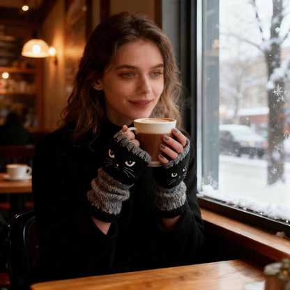 Olivia – Kattenborduurwerk vingerhandschoenen | 1+1 GRATIS