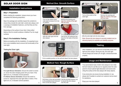 SolarGlow - Persoonlijke Huisnummerplaat - Verlicht op Zonne-Energie | 50% KORTING