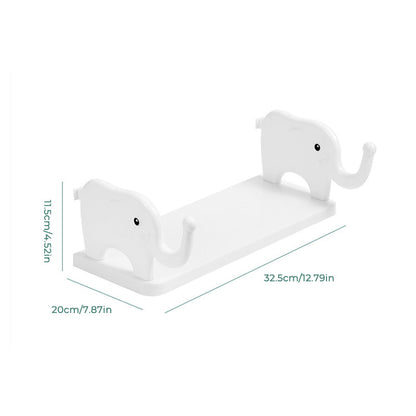 Multifunctionele opbergplank in de vorm van een olifant
