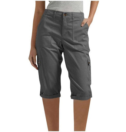 Heidi – Dames Capri Broek met Stretch en Praktische Zakjes
